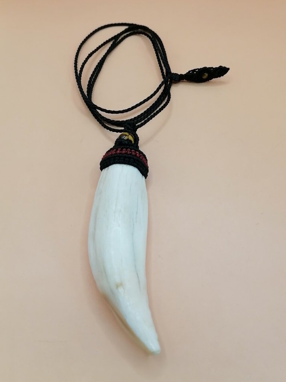 Shamanic Macrame Necklace Tiger Eye Dandelion
